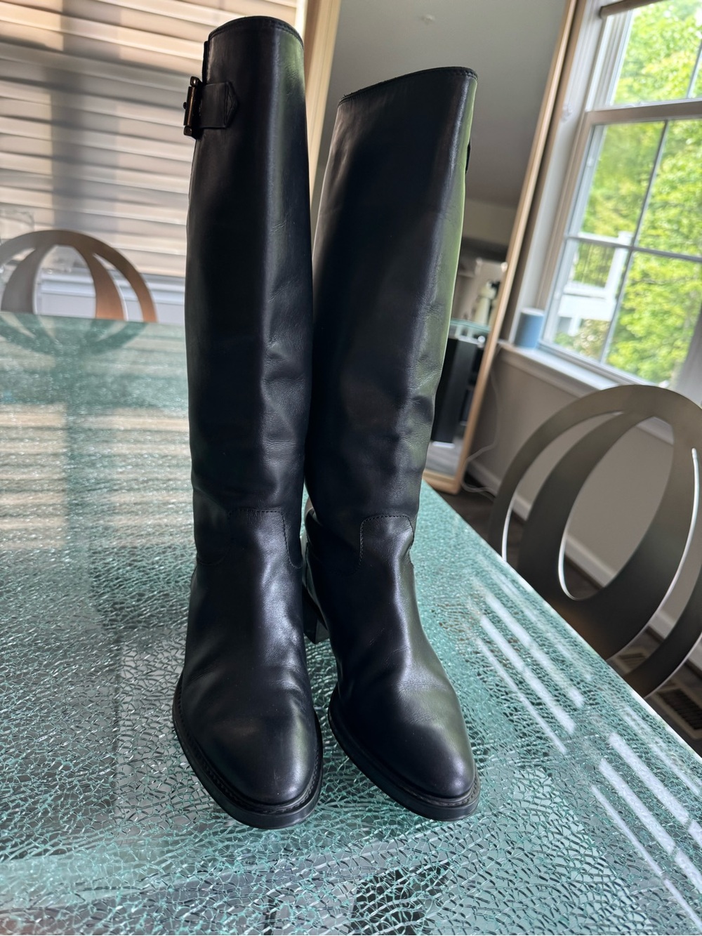Tod’s‎ Classic Black Leather Knee-High Boots 37.5